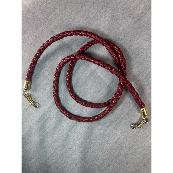 Talbots Gold Ball Kiss lock Closure Red Weave Clutch Crossbody Bag. - Picture 15 of 15